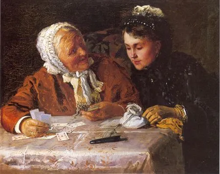 В. Е. Маковский. Гадалка. 1882. Холст, масло. 32,5 х 40,5