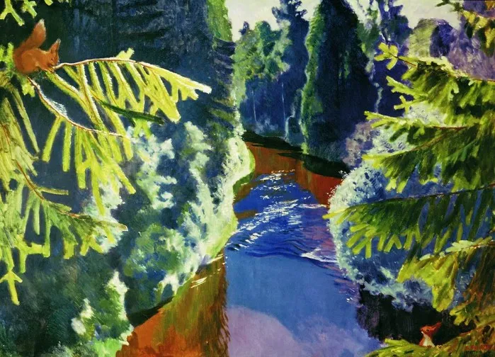А.А.Рылов. Лесная река. 1929. Холст, масло. ГРМ