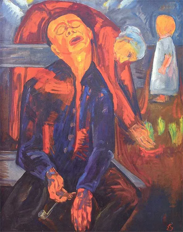 Карл Клут. Спящий I. 1921. Картон, масло