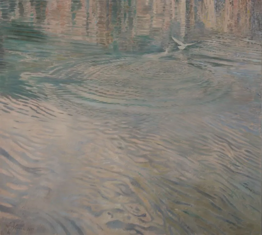 Разбег. Холст, пастель. 2014. 180х200