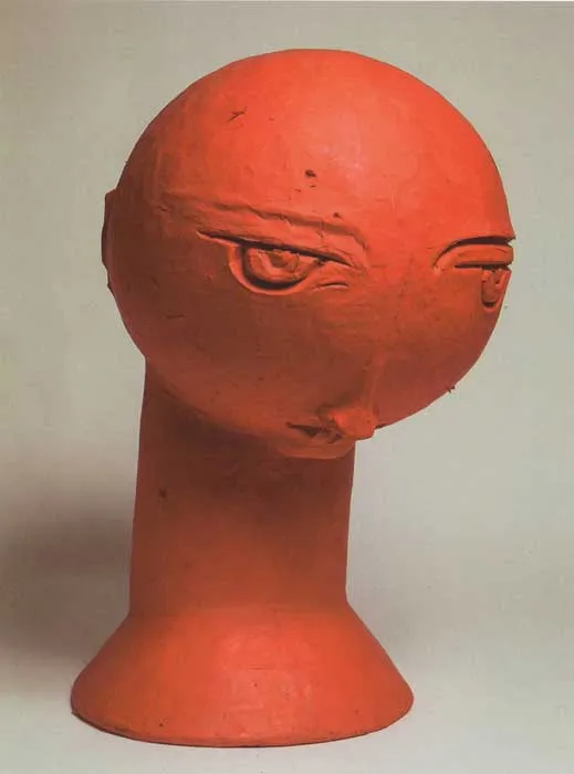 Елена Суровцева. Голова в красном. 2006. Папье-маше.