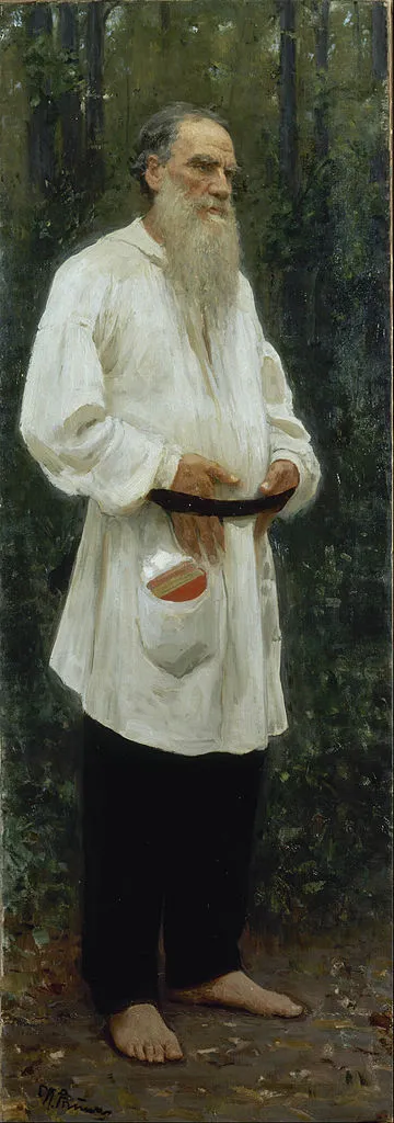 И. Е. Репин. Лев Николаевич Толстой босой. 1901. Холст, масло. ГРМ