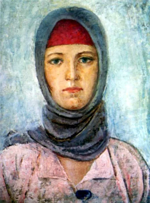 Молодая работница. 1928. Холст, темпера. 65 x 50,5. ГРМ