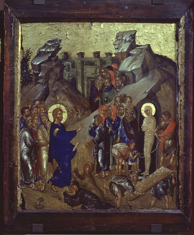 Икона. Воскрешение Лазаря