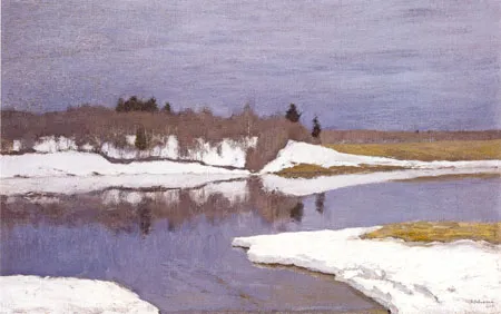 Ранняя весна. 1898. Холст, масло. 41,5 х 66,3