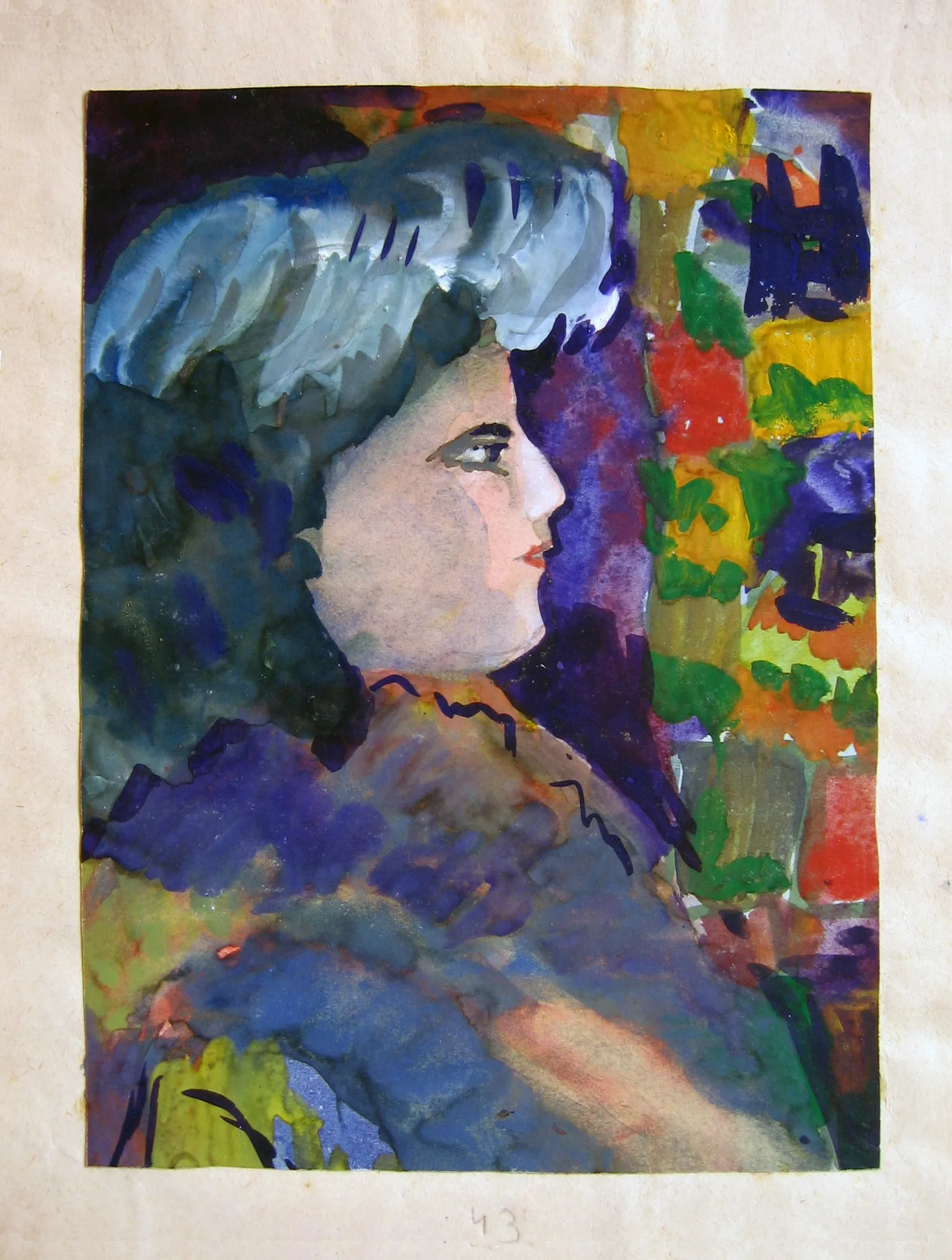 Ефимова Ольга 11 лет Женский портрет 1940-е гг Ленинград