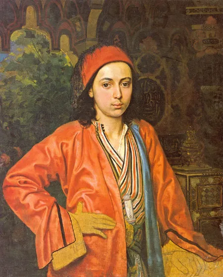 Портрет молодого турка. Вторая половина 1830-х – 1840-е. Не окончен. Холст, масло. 94 х 76,5.