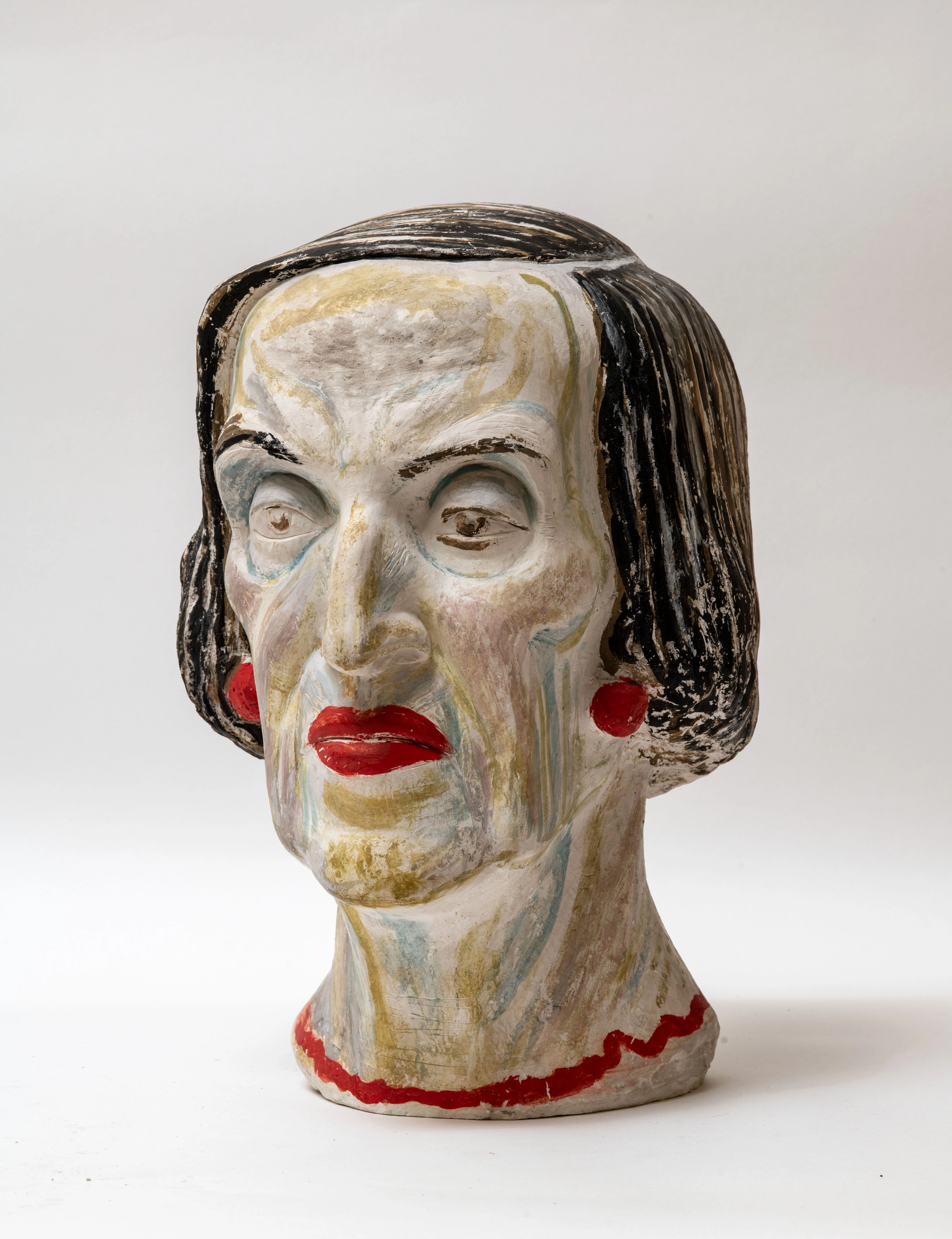 Шурига Пелагея Николаевна (1900-1980) Портрет Н.Д.Парфатской. 1970 Гипс, авторская роспись 34 x 25 x 30. Вес: 5,9.