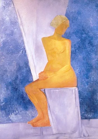 В. В. Пакулин. Обнаженная. Между 1922 и 1925. Холст, масло. 187 х 134