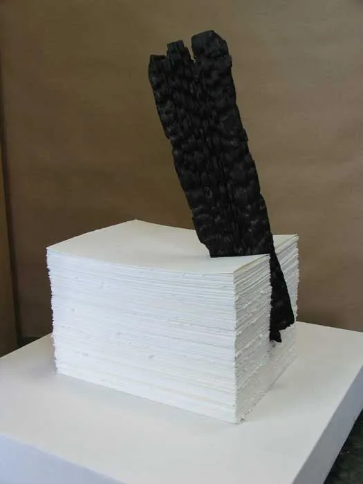 Елена Губанова, Иван Говорков. Объект. 2000-е. Бумага, обугленное дерево