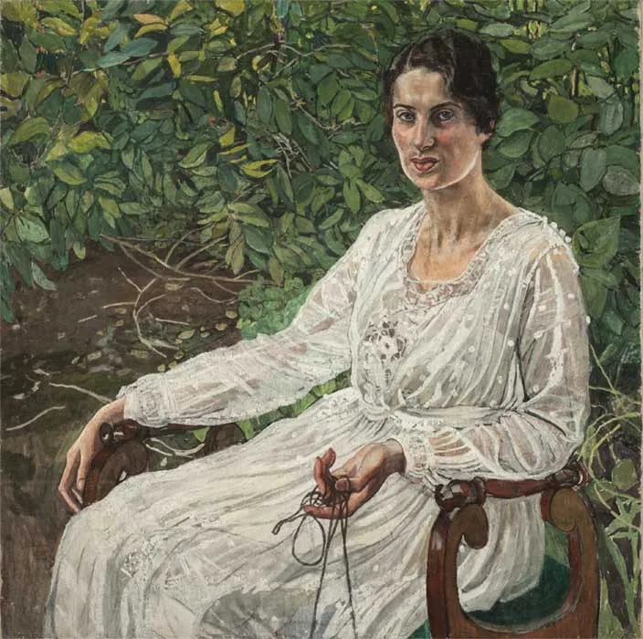 Портрет Ф.М. Слиозберг 1921. Холст, темпера. 106,5 х 106,5. ГРМ