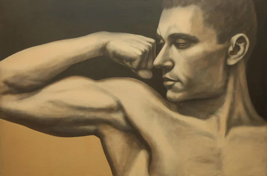 Г. К. Гурьянов. Автопортрет 1993. Холст, акрил. 200,5 х 300