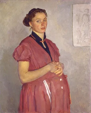ПОРТРЕТ ЖЕНЫ. 1953 ХОЛСТ, МАСЛО.85Х70 СОБРАНИЕ АВТОРА