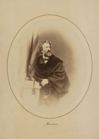 Ф. А. Моллер. Фотограф Г. Н. Оже.1860-е. Альбуминовый отпечаток. Л.: 39,8 х 30,3; и.: 24,1 х 19,3 