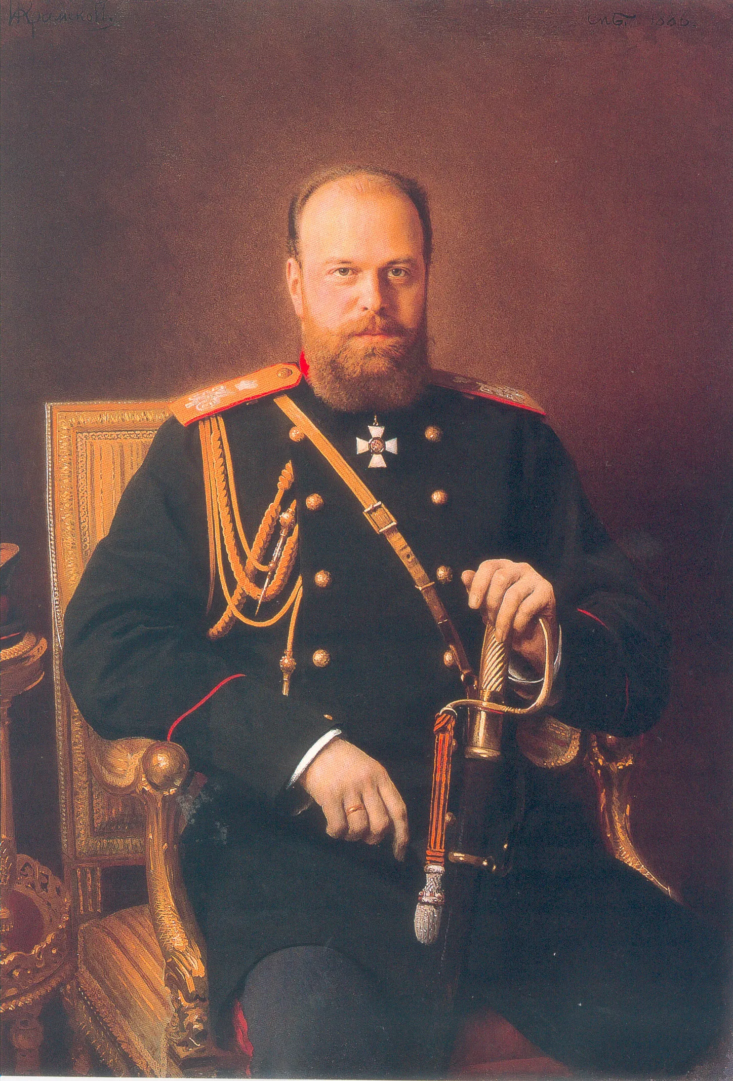 И.Н.Крамской. Портрет Александра III. 1886. Холст, масло. 129х91,5