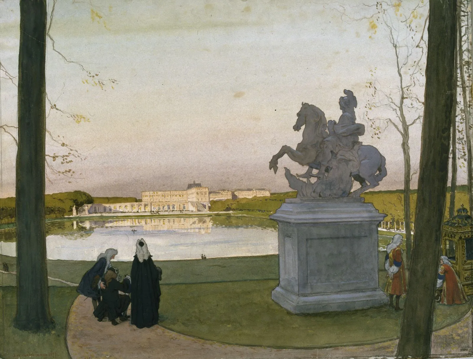А.Н. Бенуа. Версаль. У Курция. 1897. ГРМ 