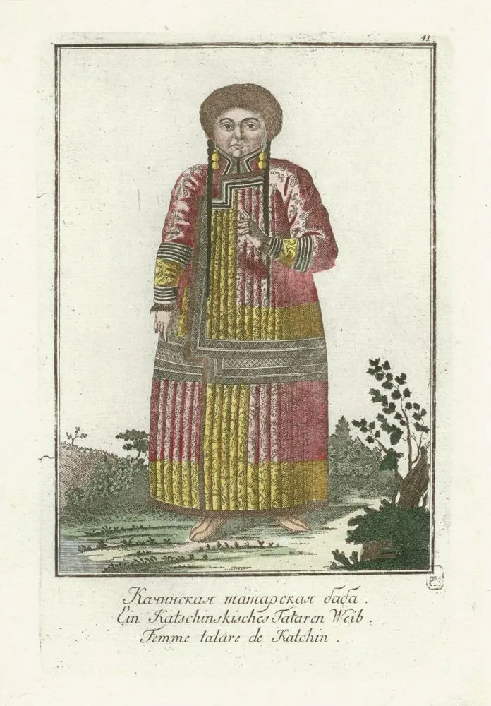 Х.М. Рот. Качинская татарская баба. 1799. Офорт раскрашенный. ГРМ. 