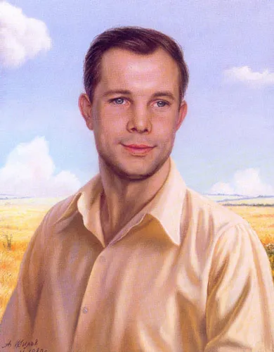 Шилов Александр. Гагарин - сын Родины. 1980. Картон, пастель. 60 х 50
