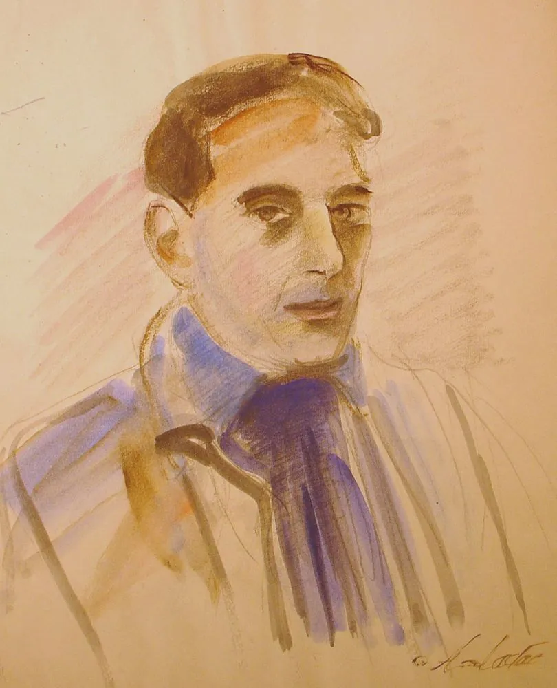 Лабас А.А. Автопортрет в синей рубашке. 1929