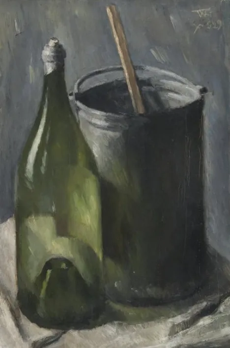 Гринберг В.А. Натюрморт с бутылью. 1929. Холст, масло