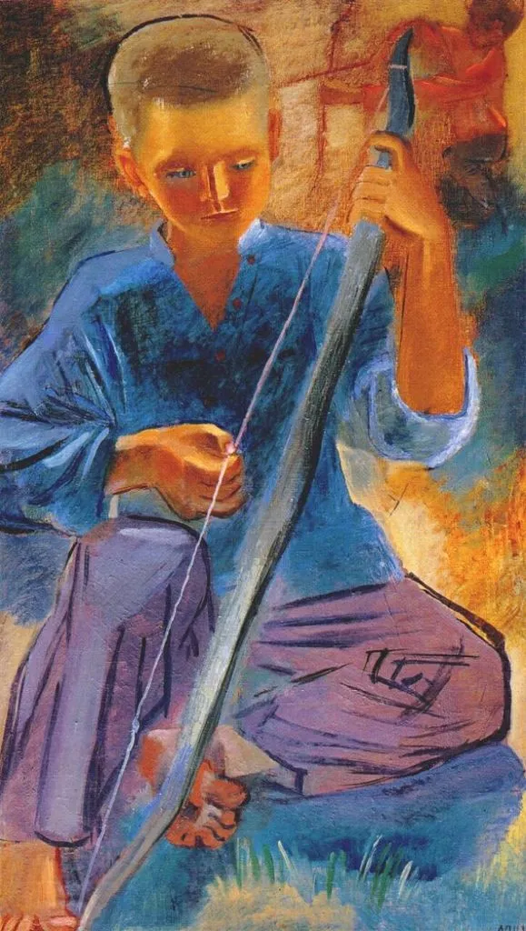 А.Ф.Пахомов. Стрелки из лука. 1929-1930. Холст, масло. ГРМ