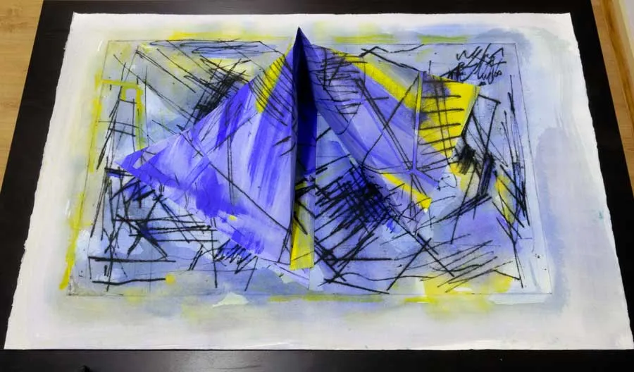 Олег Кудряшов. Остров. 2007-2013. Сухая игла, бумага, акварель, гуашь