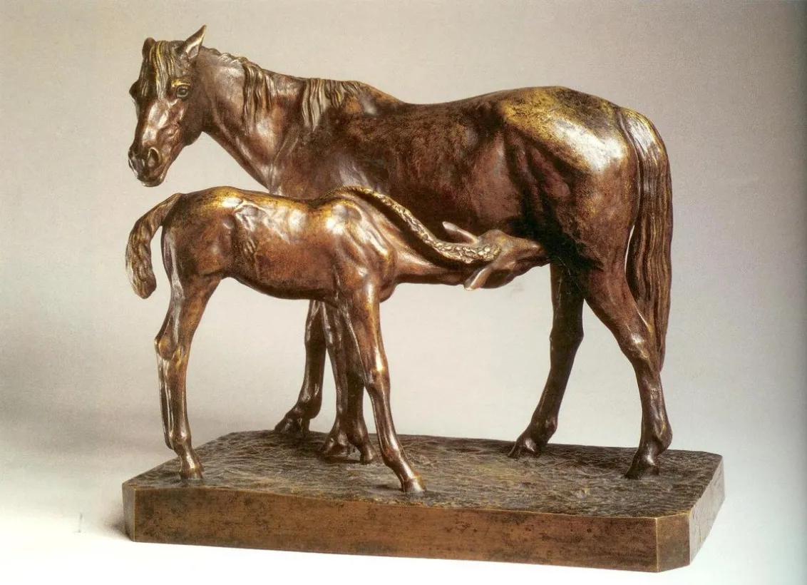 Петр Карлович Клодт. Кобыла с жеребенком. 1854-1855.
