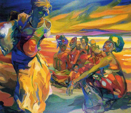 Р. Баумгарте. Африканское видение. 1999. Х., м., 120 х 140