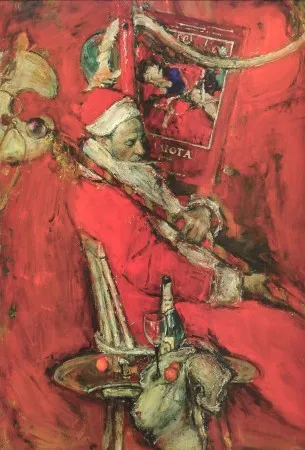 Автопортрет. Сон в новогоднюю ночь. Фрагмент. 2010. Холст, масло. 180х200