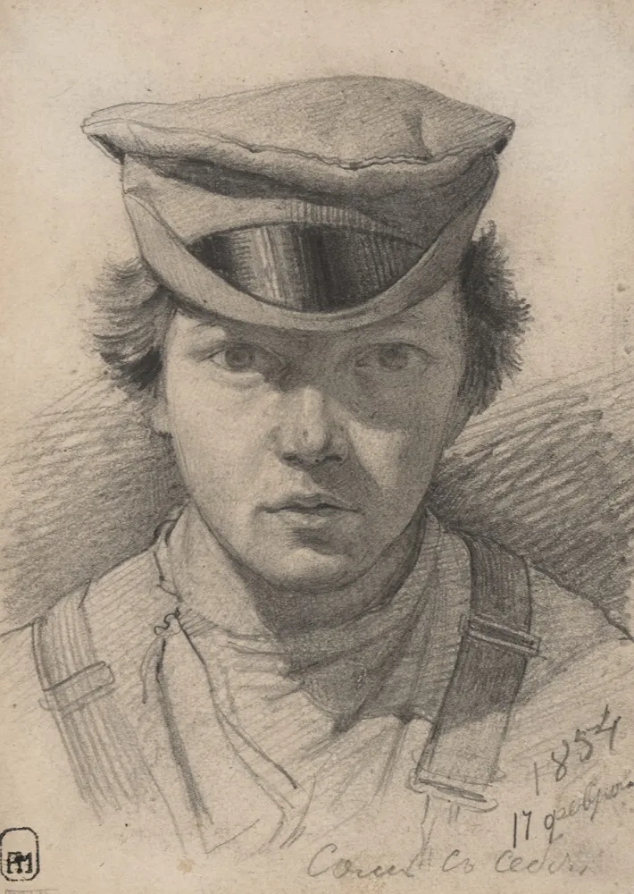И.И. Шишкин. Автопортрет. 1854. Бумага, карандаш графитный.