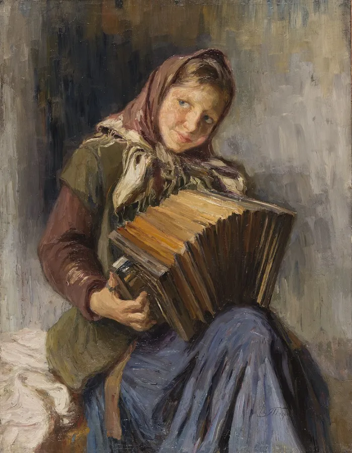 Творожников И.И. Гармонистка. 1880-е. Холст, масло