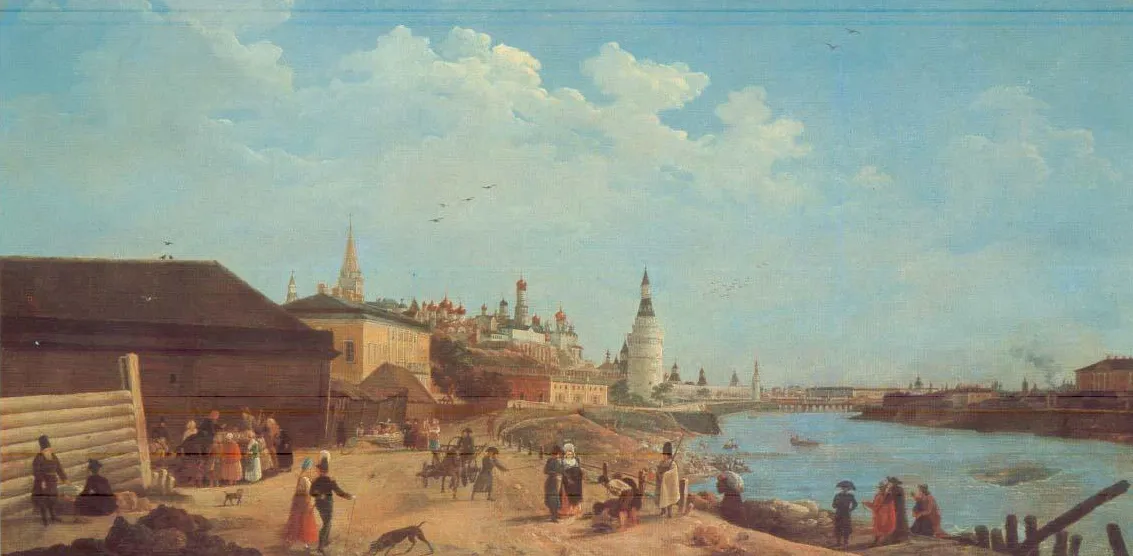 Жерар Делабарт. Вид на Кремль от Каменного моста. 1794. Холст, масло. ГРМ 