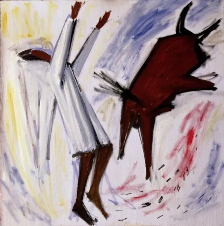 Триптих «Конфликт-3».1989. Холст, масло. 115х115