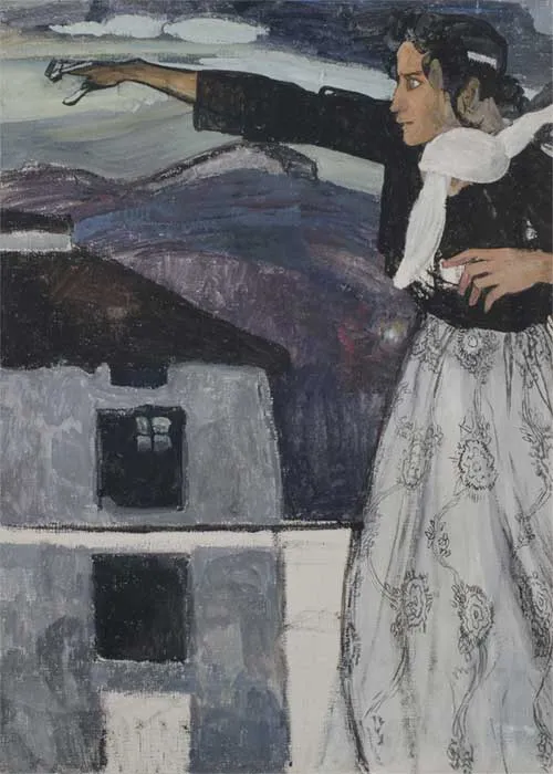Испанская крестьянка. Начало 1910-х Холст, темпера. 146 х 108. ГРМ
