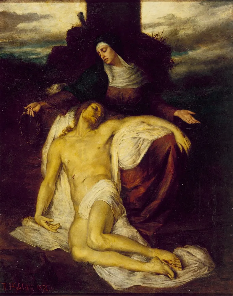 Богоматерь над телом Спасителя (Pieta). 1876. Холст, масло.