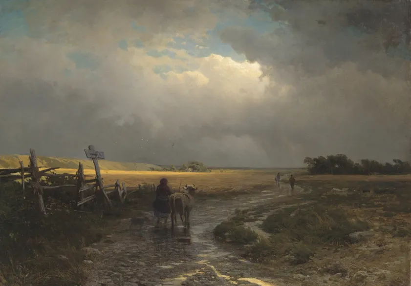 Ф.А. Васильев. После дождя. Просёлок. 1869-1870. Холст, масло. ГРМ.