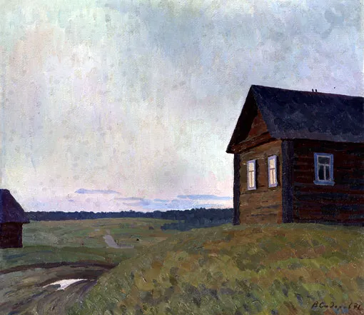Тишина. 1971. Картон, масло. 65 х 75. ГРМ