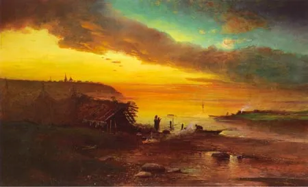 Весенний вечер. Ольха цветет. 1880-е. Холст, масло. 45 х 68. ГРМ
