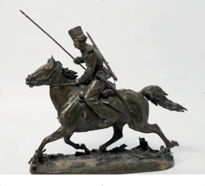 Лансере Е.А. Донской казак на коне. 1877. Бронза.