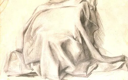 Пальто на стуле. 1904. Бумага, графитный карандаш. 23,2 х 33