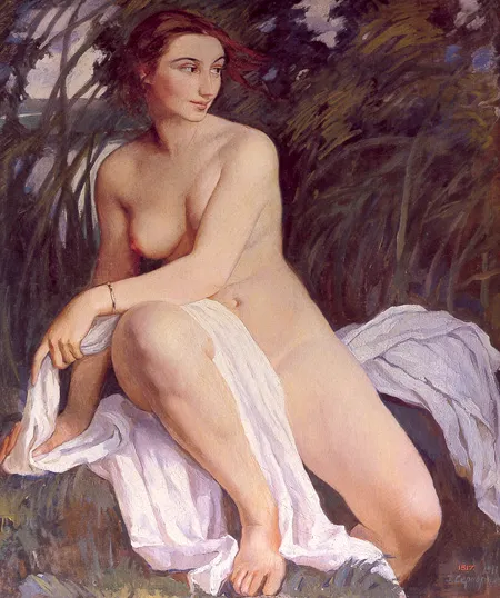 Купальщица. 1911. Холст, масло. 98 х 89. Русский музей