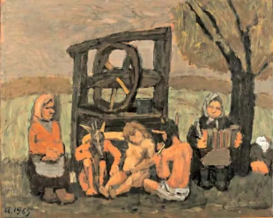 Сельский концерт. 1965. Холст, масло. 77х96