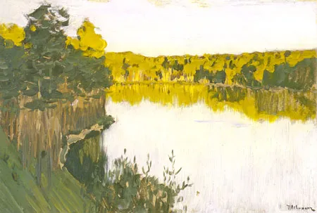 У озера. 1890-е. Картон, масло. 16,7 х 24,6