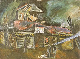 Пейзаж с печкой. 1970. Холст, масло. 70 х 100