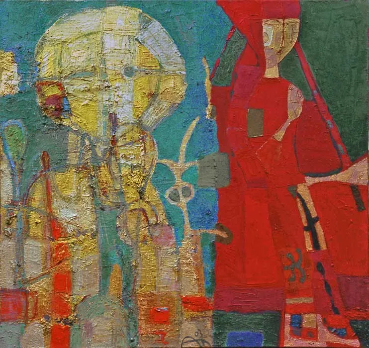 Взаимодействие. 2003. Холст, масло. 80х80