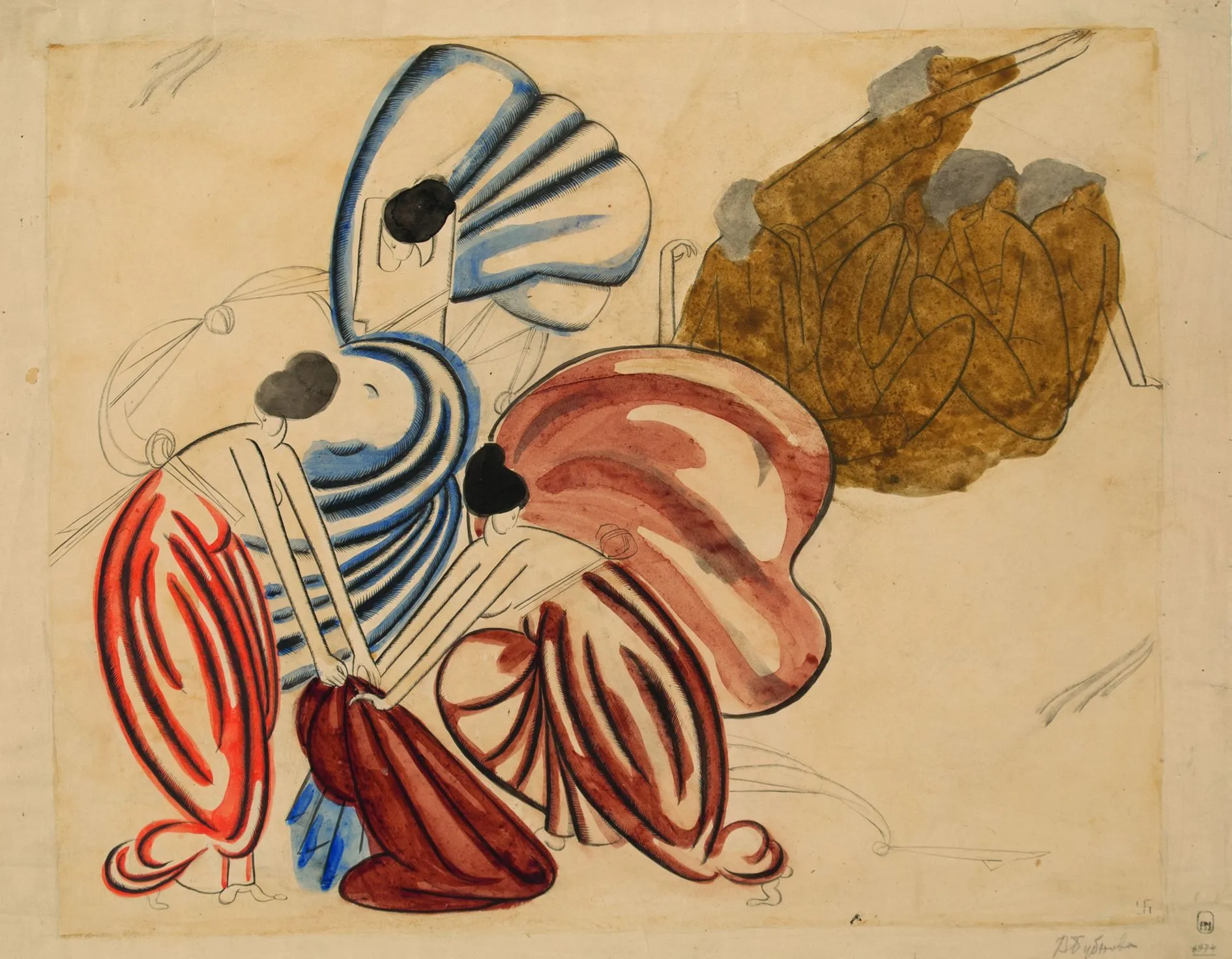 В. Д. Бубнова Купальщицы. 1910-е. ГРМ