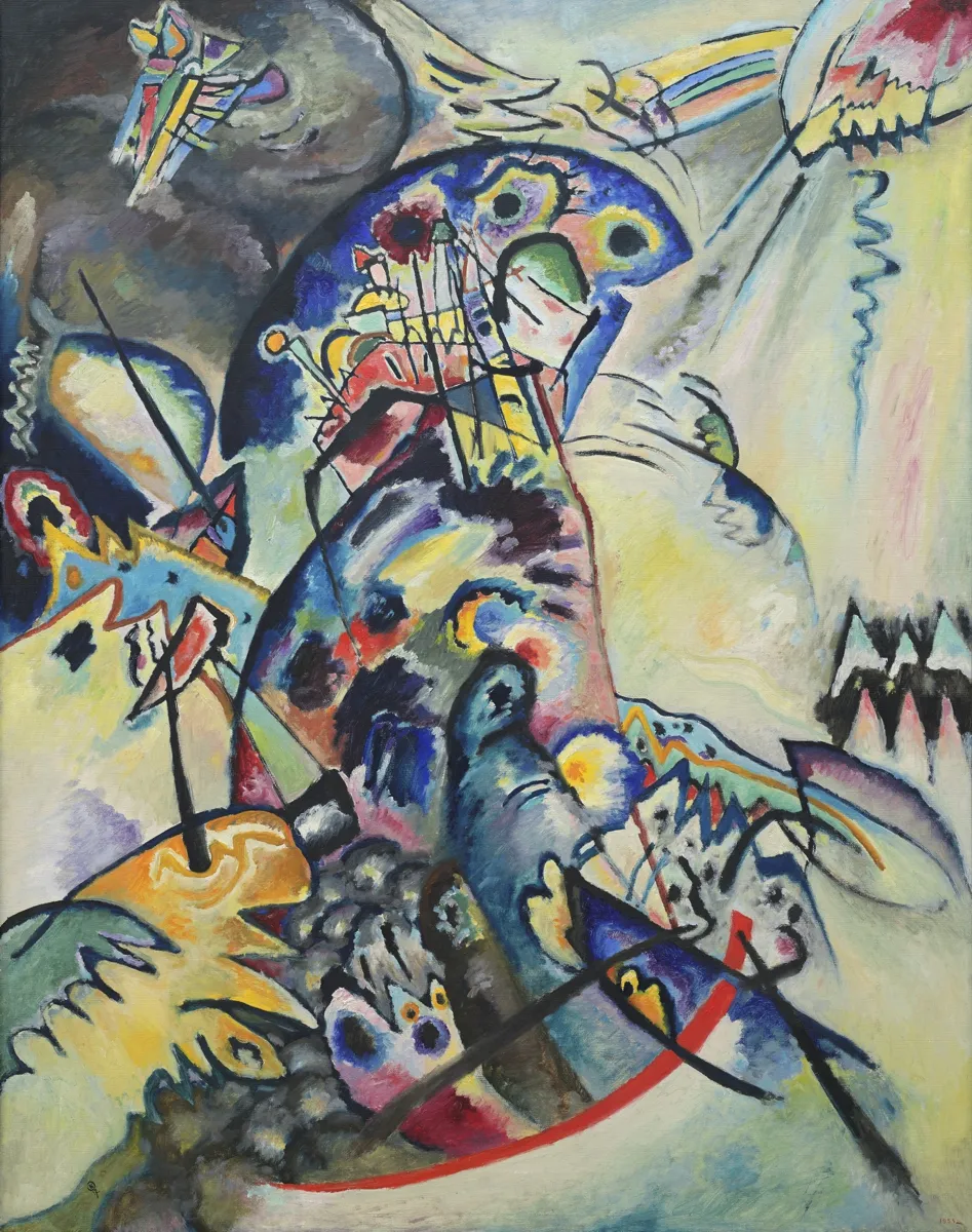 Василий Кандинский. Синий гребень. 1917. Холст, масло. ГРМ