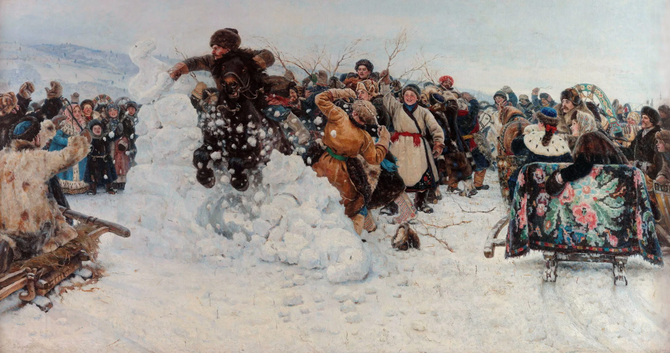 Взятие снежного городка