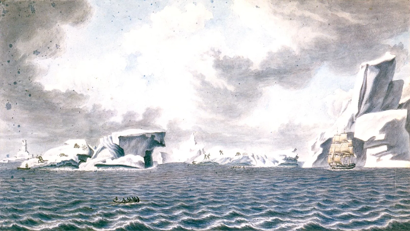 Павел Михайлов. Вид ледяных островов. 1820