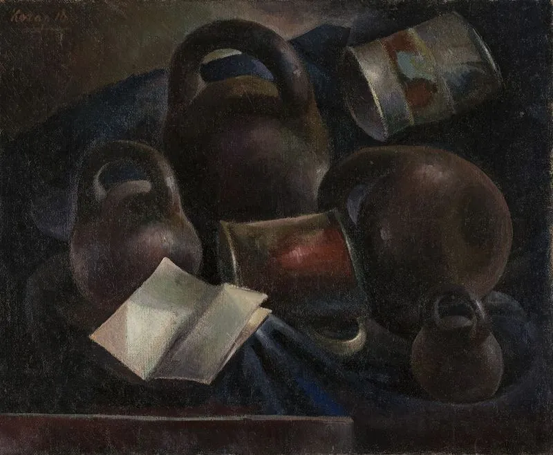 Кочар Е.С. Натюрморт с гирями. 1918. Холст, масло